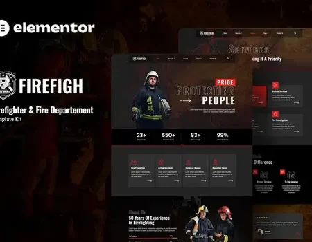 Firefigh – Firefighter & Fire Department Elementor Template Kit