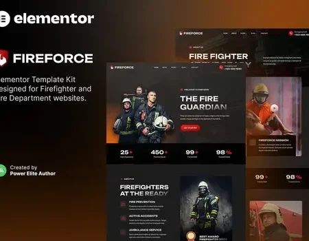Fireforce – Firefighter & Fire Department Elementor Template Kit
