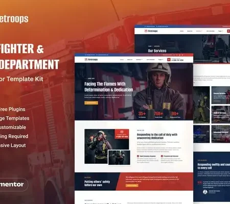 Firetroops – Firefighter & Fire Department Elementor Template Kit