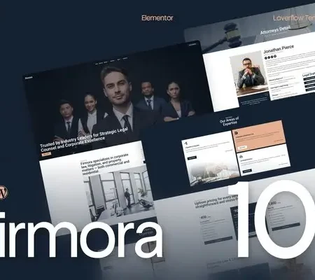 Firmora – Modern Professional Law Firm & Attorney Elementor Template Kit