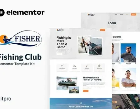 Fisher – Fishing Club Elementor Template Kit