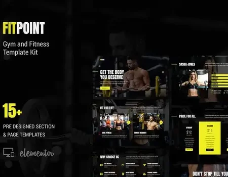 Fit Point – Gym & Fitness Elementor Template Kit