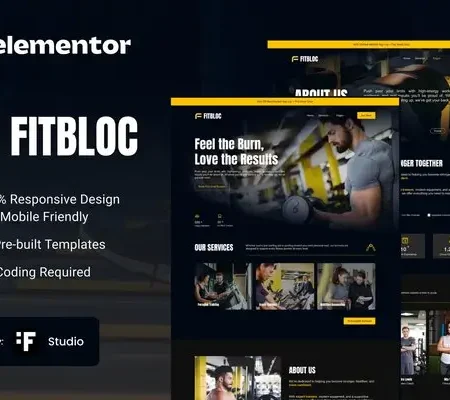 Fitbloc – Fitness & Wellness Elementor Template Kit