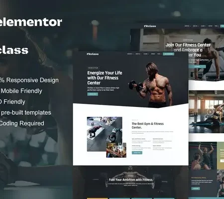 FitClass – Fitness & Gym Services Elementor Template Kit