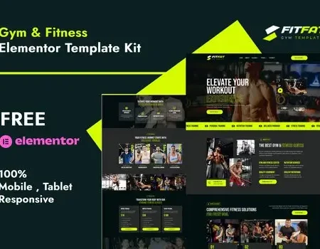 Fitfat – Gym & Fitness Elementor Template Kit