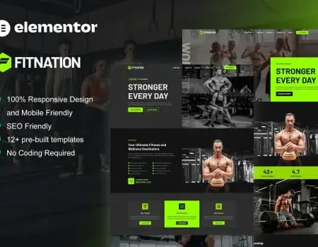 FitNation – Gym & Fitness Elementor Template Kit