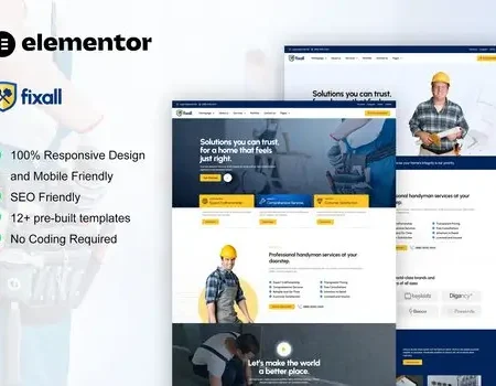 FixAll – Handyman & Repair Service Elementor Pro Template Kit