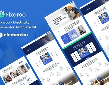 Fixaroo – Electricity Services Elementor Template Kit