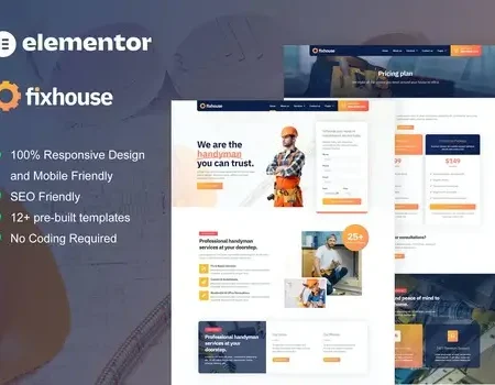 FixHouse – Handyman & Repair Service Elementor Template Kit
