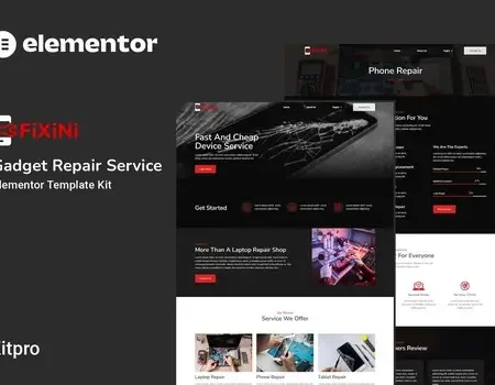 Fixini – Gadget Repair Service Elementor Template Kit
