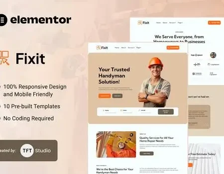 Fixit – Handyman Services Elementor Template Kit