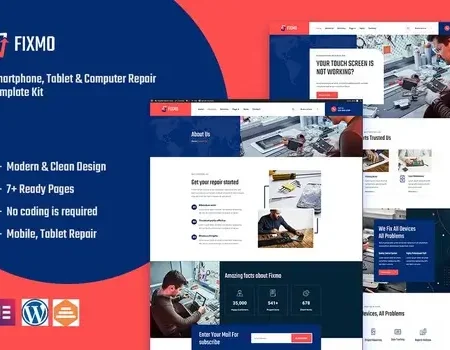 Fixmo – Smartphone, Tablet & Computer Repair Template Kit