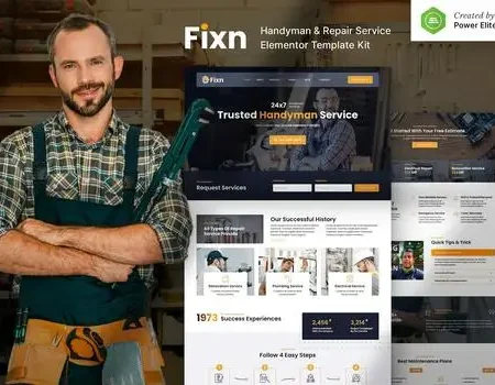 Fixn – Handyman & Repair Service Elementor Template Kit