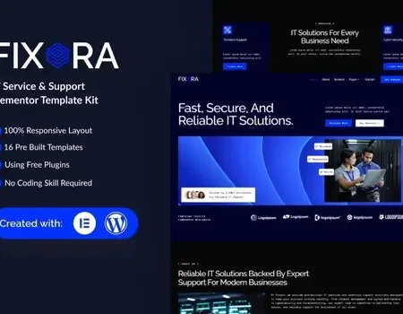 Fixora – IT Service & Support Elementor Template Kit