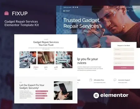 FixUp – Gadget Repair Services Elementor Template Kit