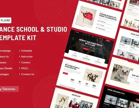 Flaire | Dance School & Studio Elementor Template Kit