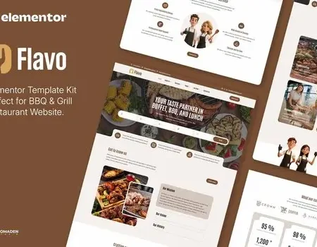 Flavo – BBQ & Grill Restaurant Elementor Template Kit