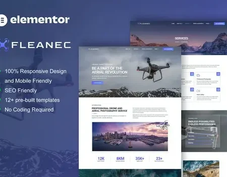 Fleanec – Aerial Photography & Videography Elementor Template Kit
