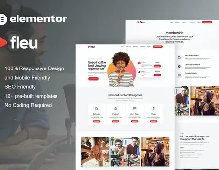 Fleu – Creative Content Creators Elementor Template Kit