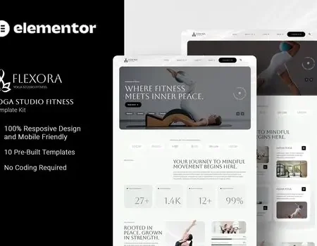 Flexora – Yoga Studio Fitness Elementor Template Kit