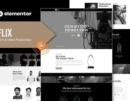 Flix – Film & Video Production Elementor Template Kit