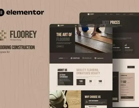 Floorey – Flooring Construction Elementor Template Kit