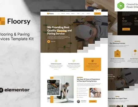 Floorsy – Flooring & Paving Services Elementor Template Kit