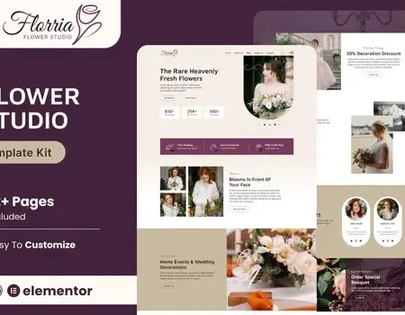 Floria – Flower Boutique & Decoration Elementor Template Kit