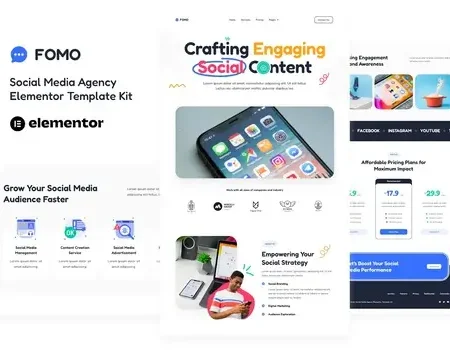 FOMO – Social Media Marketing Agency Elementor Template Kit