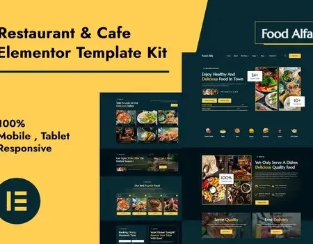 Food Alfa – Restaurant & Cafe Elementor Pro Template Kit