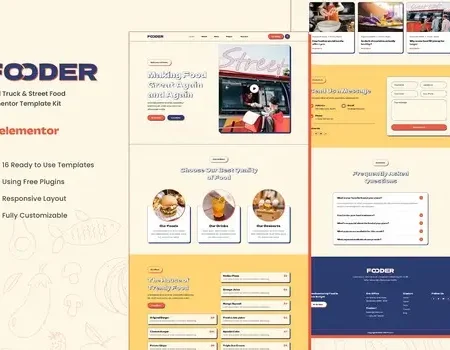 Fooder – Food Truck & Street Food Elementor Template Kit