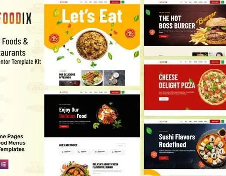 Foodix – Fast Foods & Restaurants Elementor Template Kit