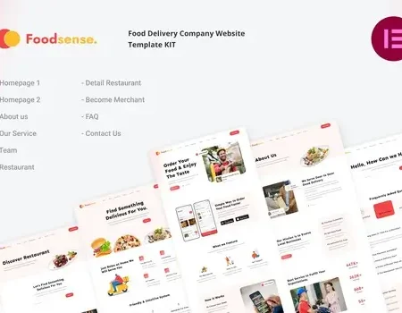 FoodSense | Food Delivery Elementor Template Kit