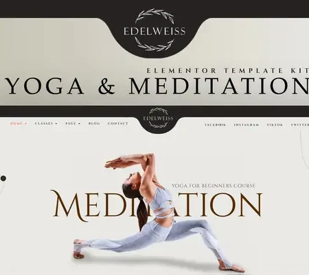 Edelweiss – Yoga & Meditation Elementor Pro Template Kit