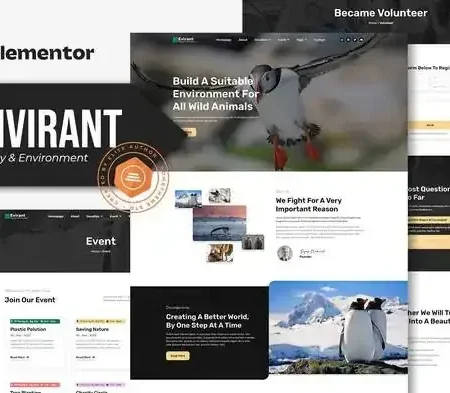 Envirant – Ecology and Environment Elementor Pro Template Kit