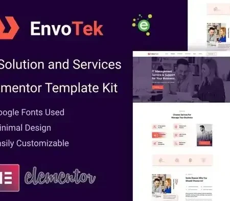 EnvoTek – IT Solution & Services Elementor Template Kit