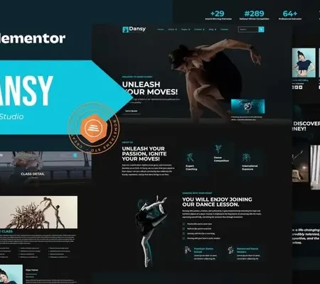 Dansy – Dance Studio Elementor Pro Template Kit
