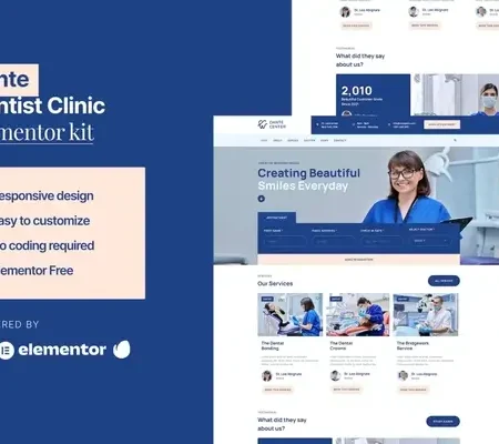 Dante – Dentist & Dental Clinic Elementor Template Kit