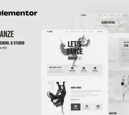 Danze – Dance Studio School Elementor Template Kit