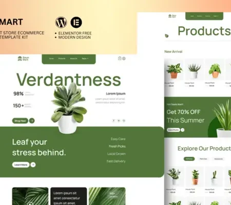 Daunmart – Houseplant Store Ecommerce Elementor Pro Template Kit