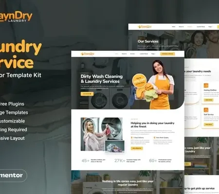 DaynDry – Laundry Service Elementor Template Kit