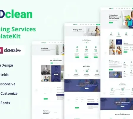 Dclean | Cleaning Services Elementor Template Kit