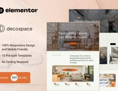 Decospace – Sleek Home Decor Elementor Template Kit