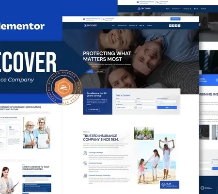 Decover – Insurance Company Elementor Pro Template Kit