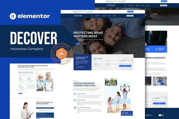 decover-insurance-company-elementor-pro-template-kit decover insurance company elementor pro template kit