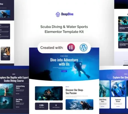 Deepdive – Scuba Diving & Water Sports Elementor Template Kit
