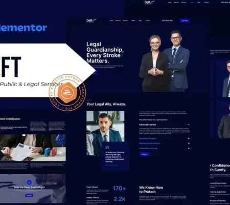 Deft – Notary Public & Legal Services Elementor Template Kit