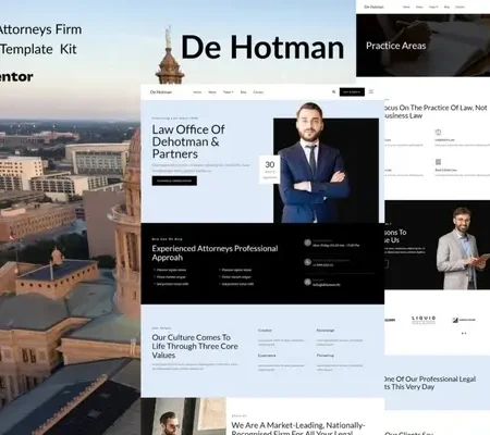 DeHotman – Laywer & Attorney Firm Elementor Template Kit