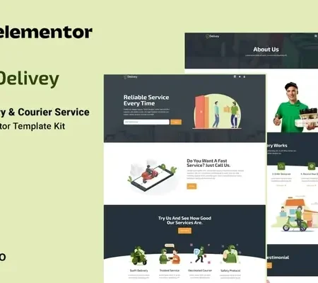 Delivey – Delivery & Courier Service Elementor Template Kit