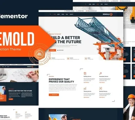 Demold – Construction Elementor Template Kit